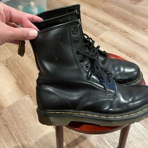 Black leather Dr. Martens